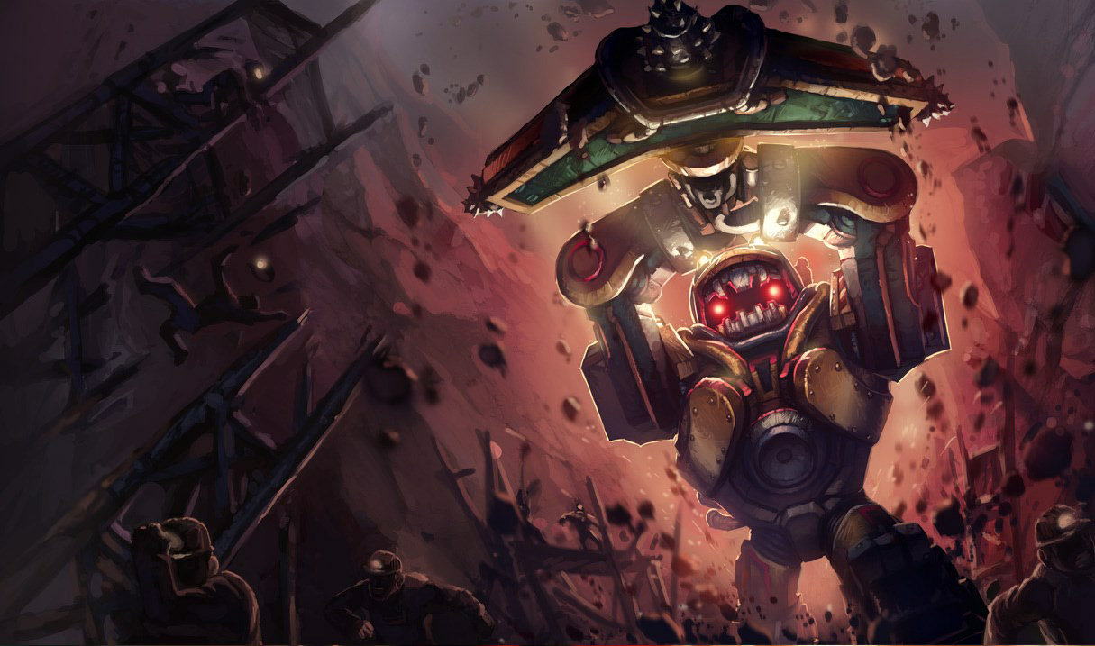 subterranean nautilus skin splash art league of legends. Nautilus keeps his anchor over his head under the earth