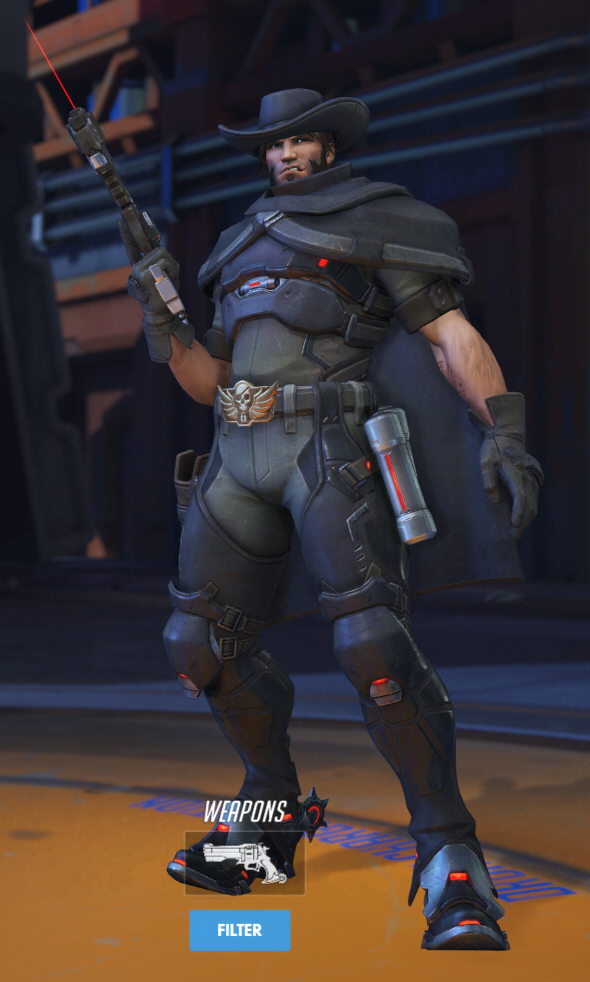 Cassidy wears a low-key Blackwatch uniform.