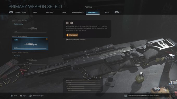 HDR sniper in Warzone