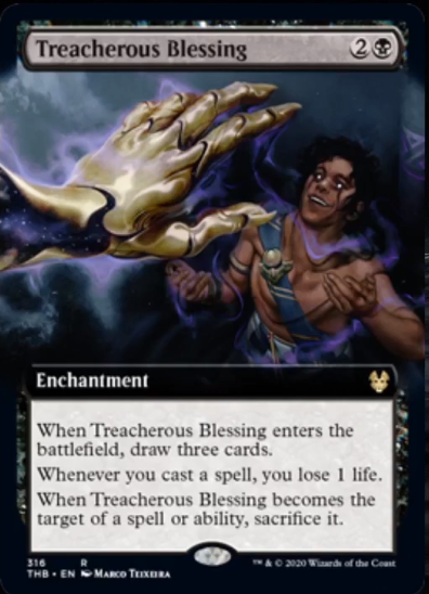 Treacherous Blessing Spoiler Magic Theros Beyond Death