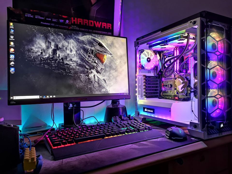 A Gaming PC setup.