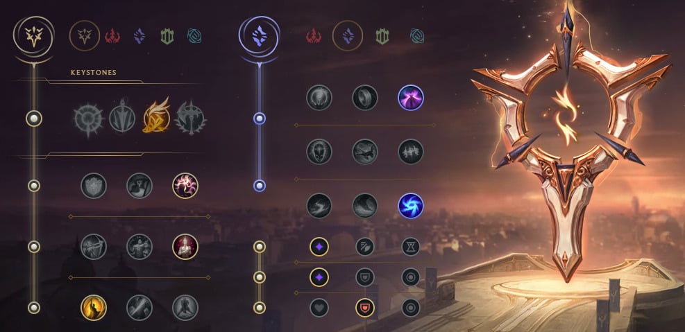 Jhin's rune tree in League of Legends