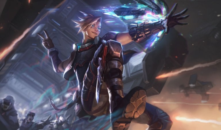 Ezreal splash art in league of legends