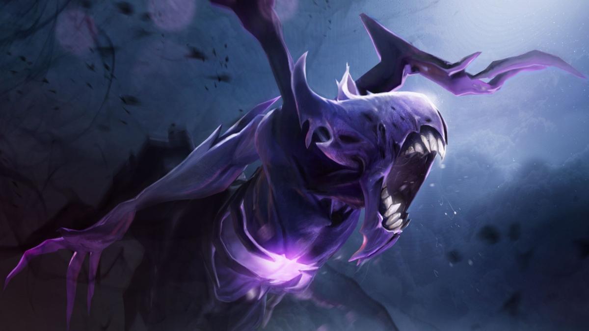 Bane, a spectral spirit from Dota 2, screaming at enemies.