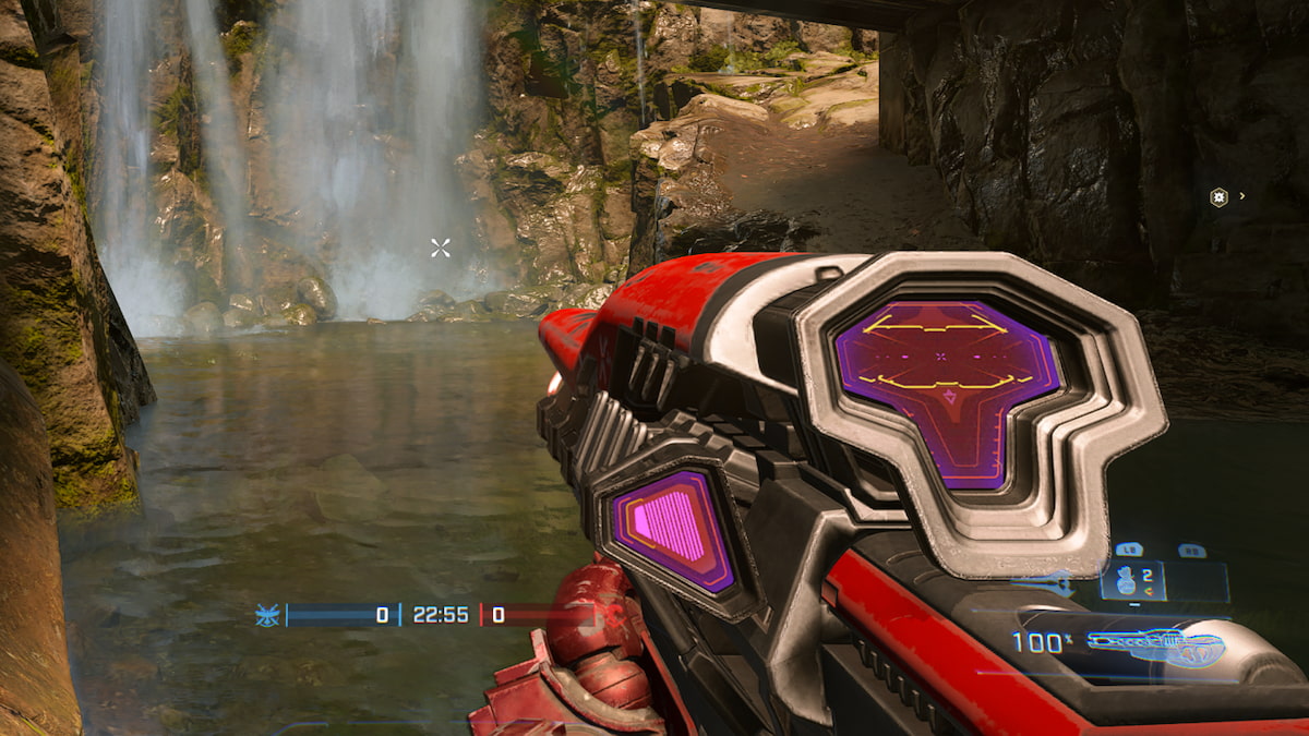 Halo Infinite Stalker Rifle in hand during game