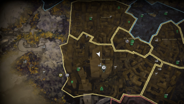 Garrison VNC Tower safe code location on Dying Light 2 map