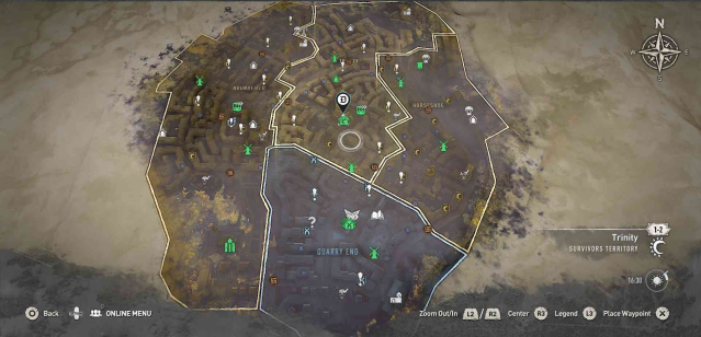 Trinity Bazaar safe code location on Dying Light 2 map