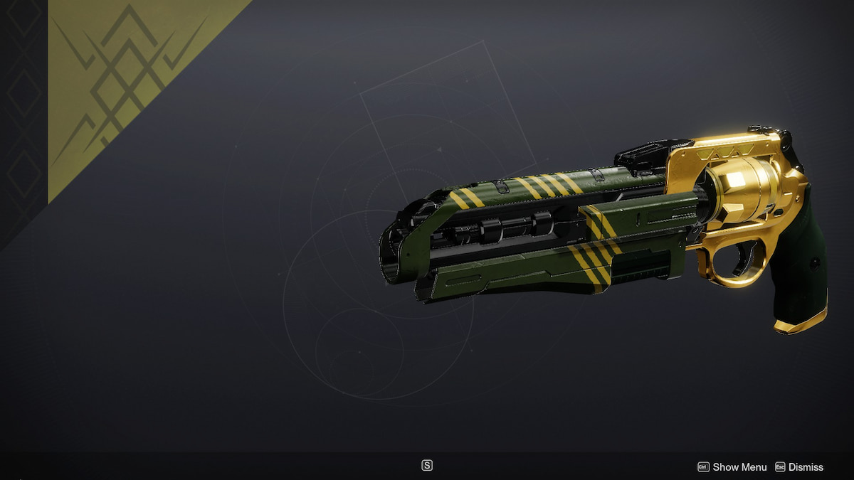 The Palindrome's adept version, with a dark green and gold palette.