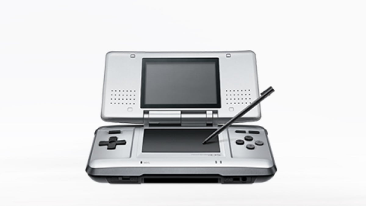 Nintendo DS console with stylus