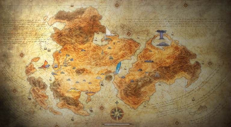 Map of Valisthea in Final Fantasy 16.