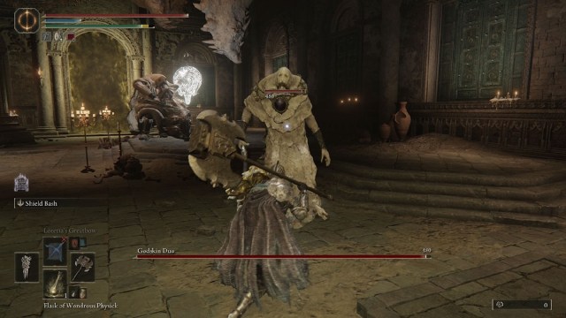 Boss Fight Against the Godskin Duo in Elden Ring