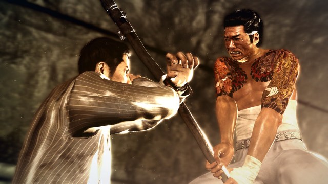 Kiryu fighting Kuze in Yakuza 0