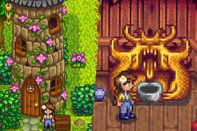 Stardew Valley Wizard Tower and Golden Shrine