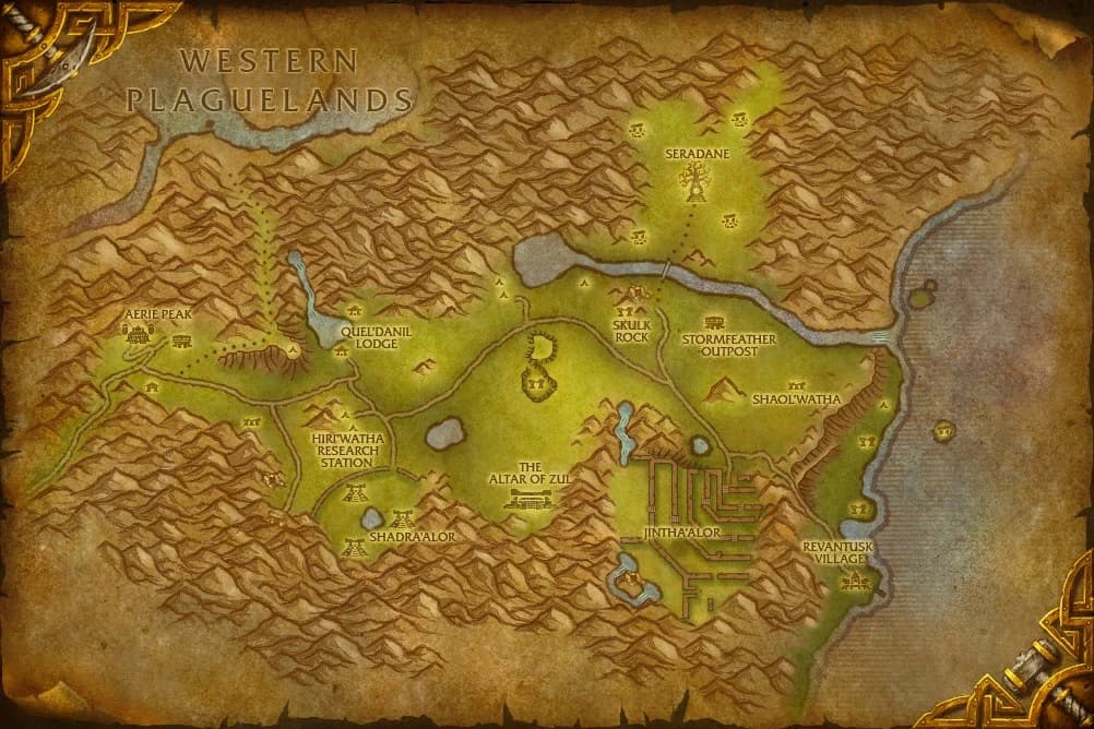image of the hinterlands map in wow classic