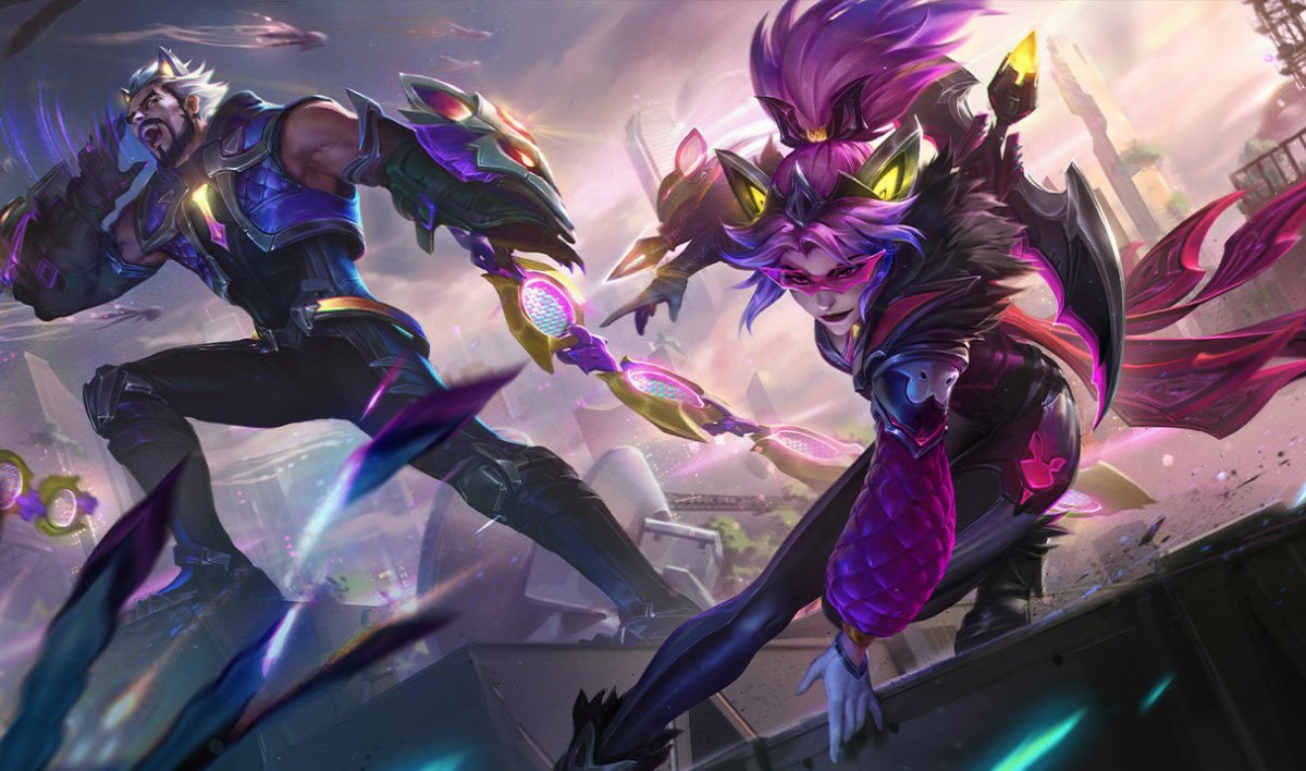 Battle Wolf Sylas and Battle Bat Vayne skins in League of Legends.