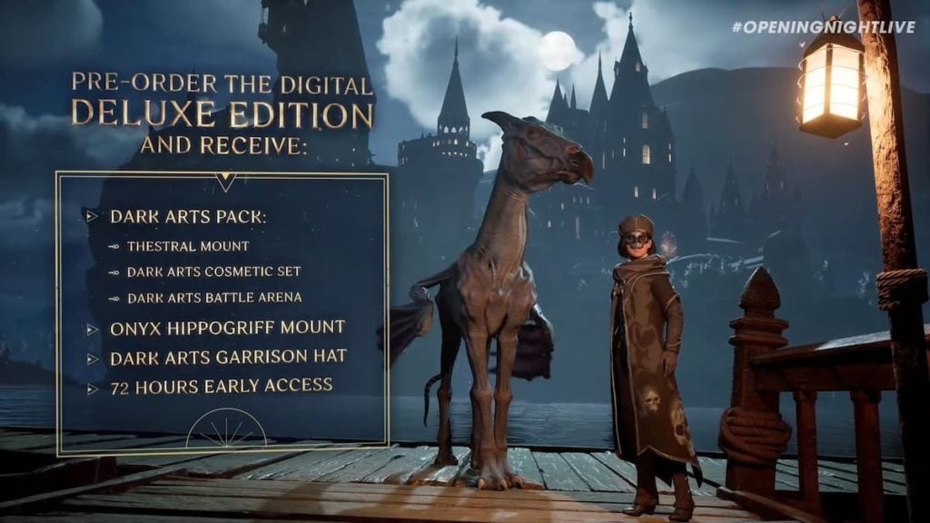 A list of the pre-order bonuses for Hogwarts Legacy.