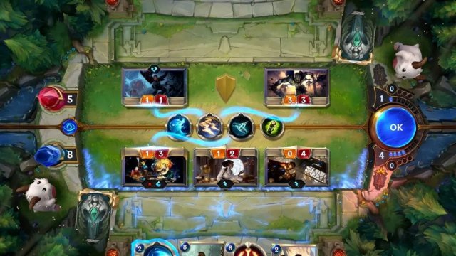 A screenshot of Legends of Runeterra, a digital card game from Riot Games.