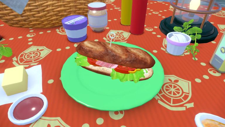 Sandwich on table in Pokémon Scarlet and Violet