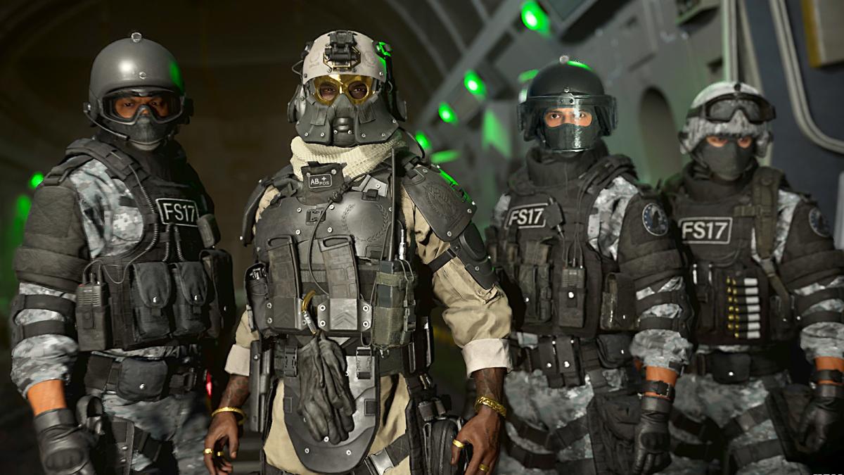 A picture of four macho characters in Call of Duty