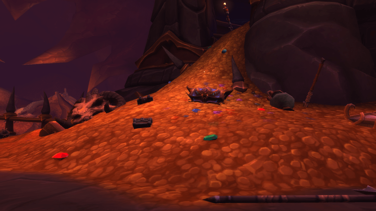 Heap of gold in a dungeon in WoW Dragonflight