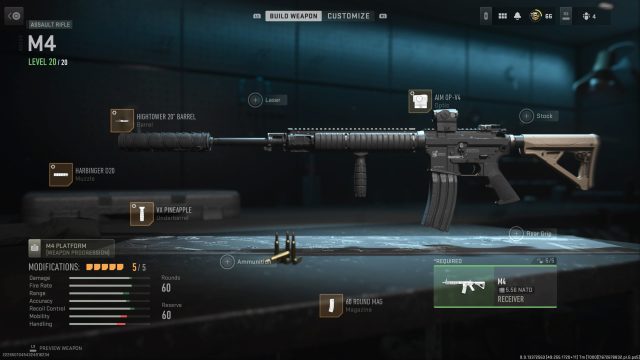 Optimal M4 build for mid-to-long range fights in Call of Duty Warzone.