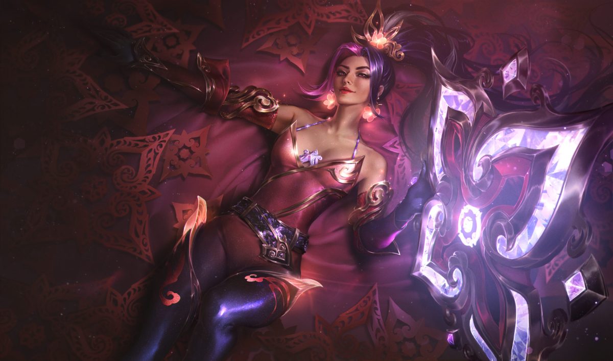 Prestige Mythmaker Sivir lounges in League of Legends