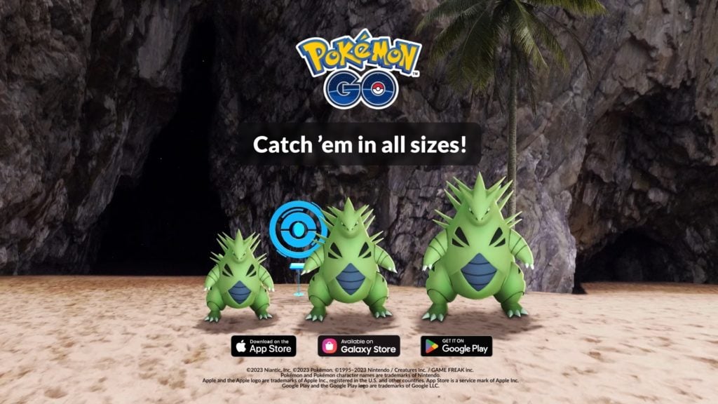 Pokémon Go Sizes