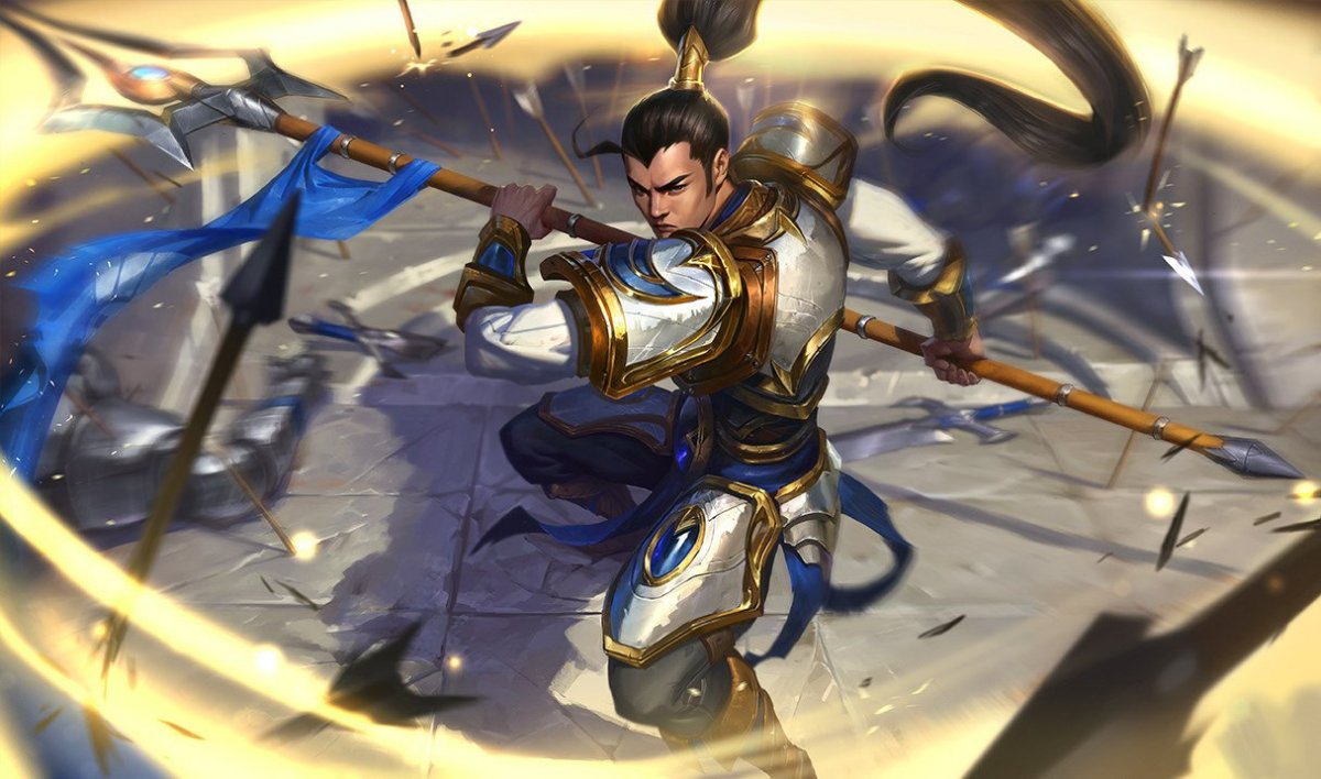 Base splash art for League of Legends champion Xin Zhao.