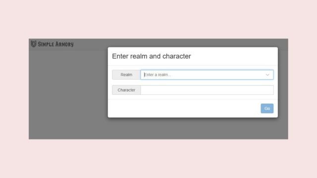 Screenshot of Simple Armory website on a pink background.