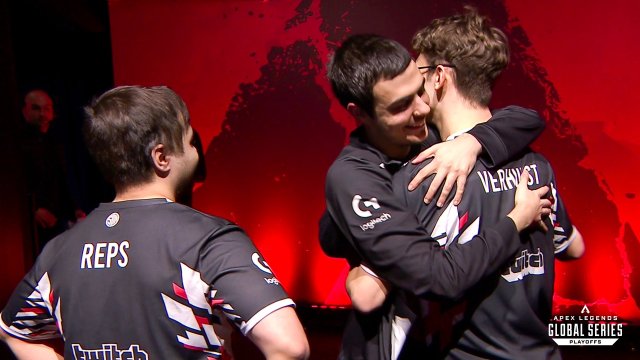 The TSM team hug and celebrate together after claiming the ALGS Split One Championship victory in London, England.