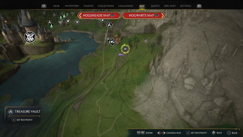 A map of east aranshire in hogwarts legacy
