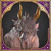 An image of the Graphorn from Hogwarts Legacy, a massive beast with large horns.