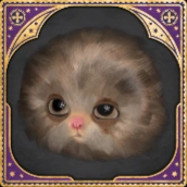 An image of the Puffskein from Hogwarts Legacy. This small beast is just a small ball of fur with a cute face.