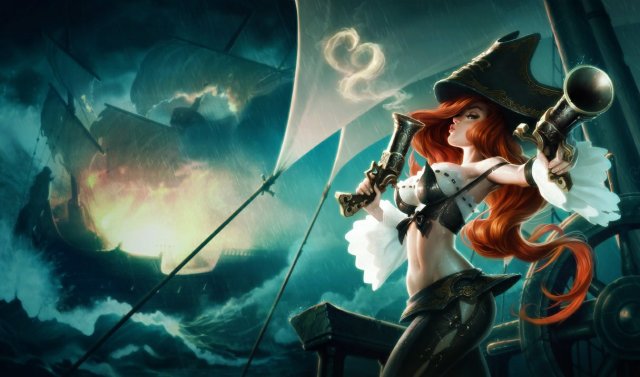 Miss Fortune base splash art in League of Legends
