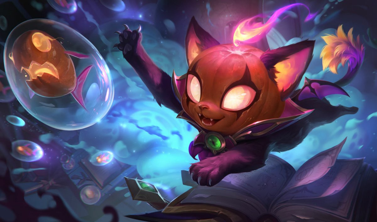 Yuumi Halloween skin in League of Legends