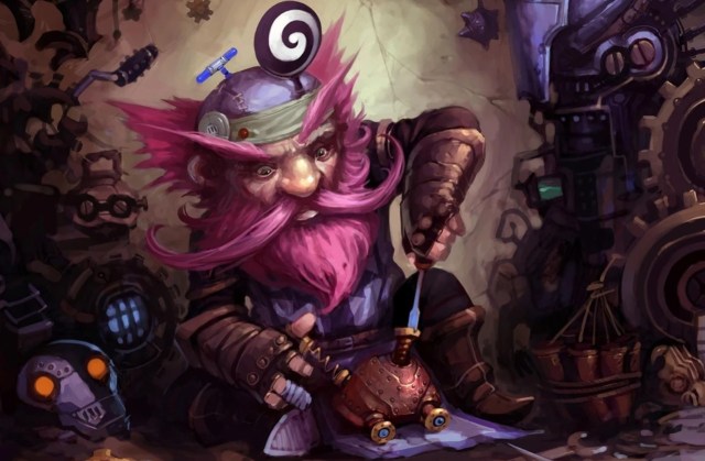 Gnome fixing a helm