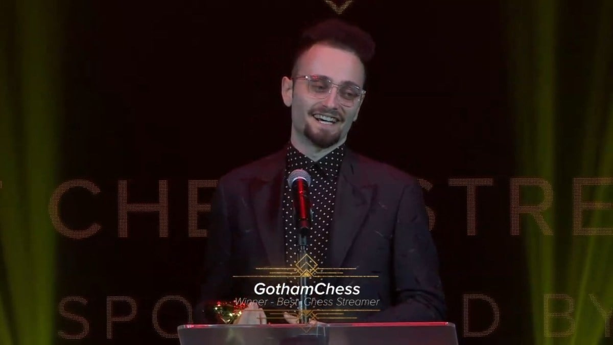 GothamChess at 2023's Streamer Awards