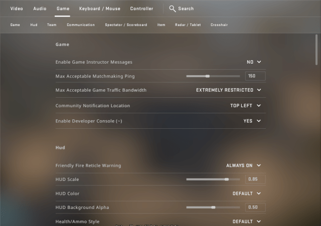 Enabling developer console in CS:GO