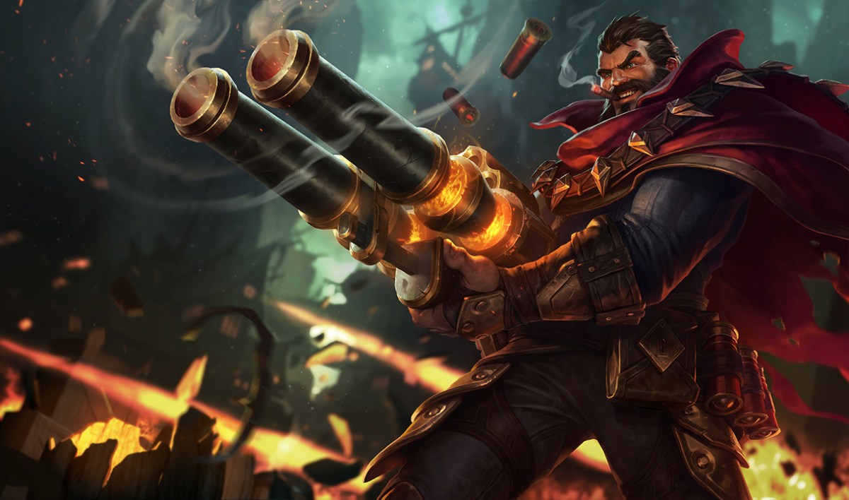 Base splash art for League of Legends champion Graves.