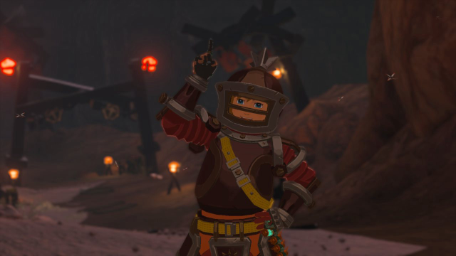 Link in the Flamebreaker Armor Set in TOTK