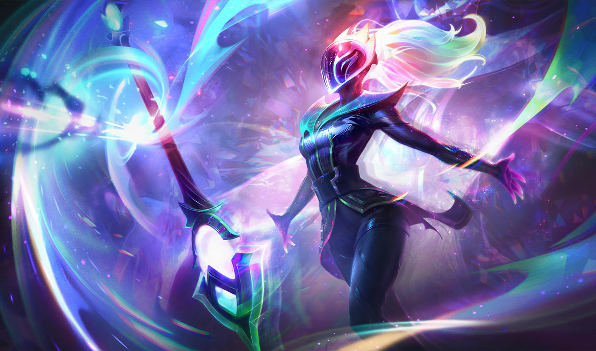 Lux in her Empyrean skin in league of legends