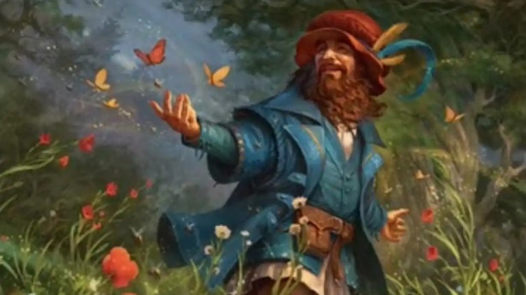 Tom Bombadil wandering the Shire in LotR.