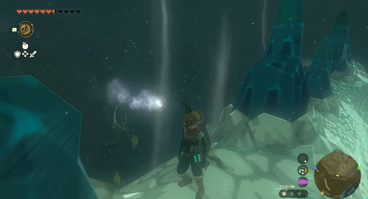 Image of the player wielding the Ripper weapon in The Glowing Sea.