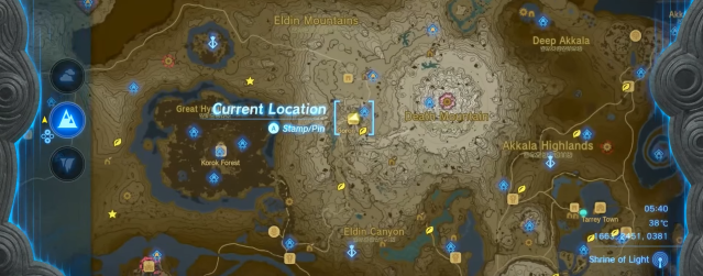 Goron City Goddess Statue location