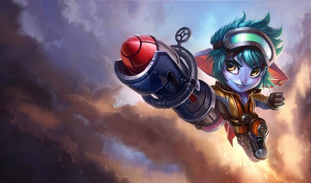 League of Legends' Rocket Girl Tristana skin.