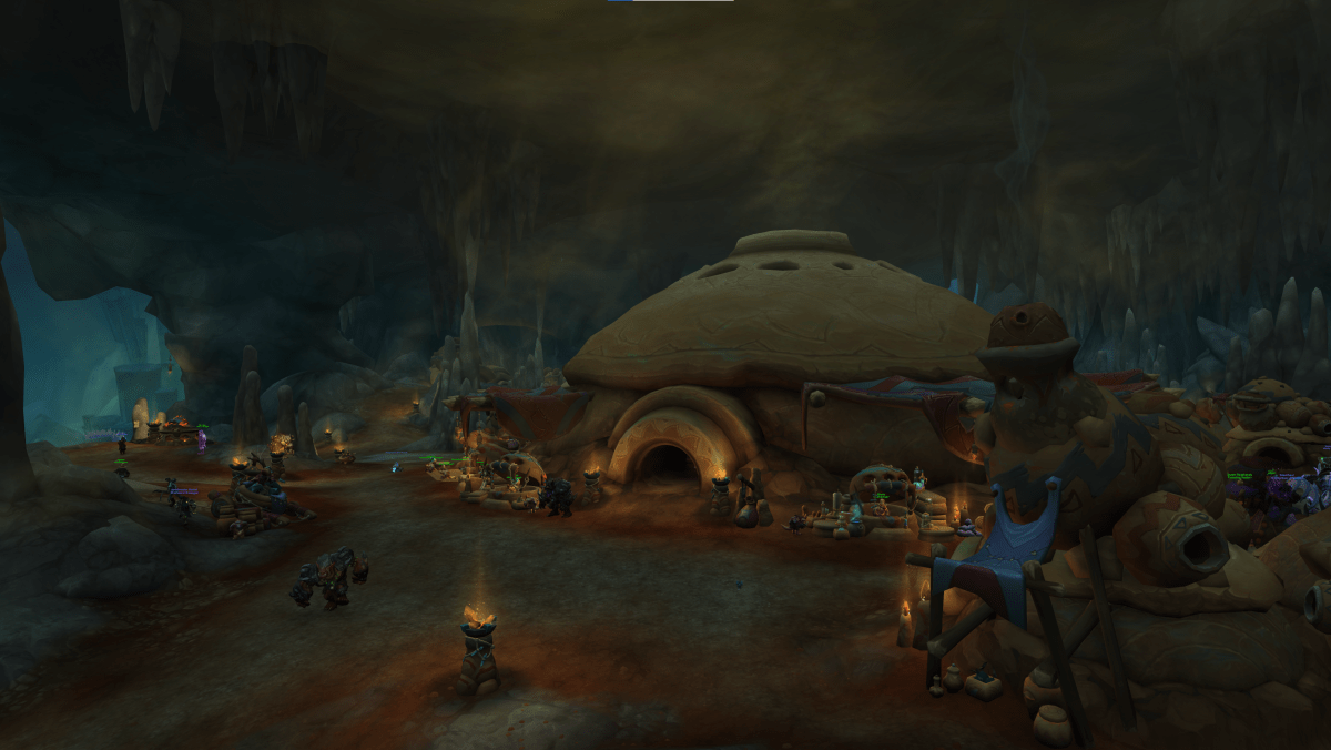 Loamm Niffen's home base in the Zaralek Cavern zone in WoW Dragonflight Patch 10.1 Embers of Neltharion