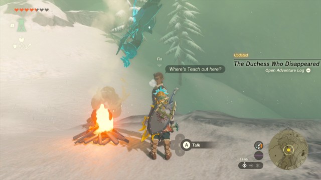 Link talking to Fin