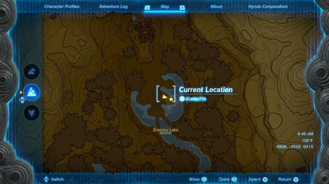 The location of the campfire that leads to the Charged Shirt.