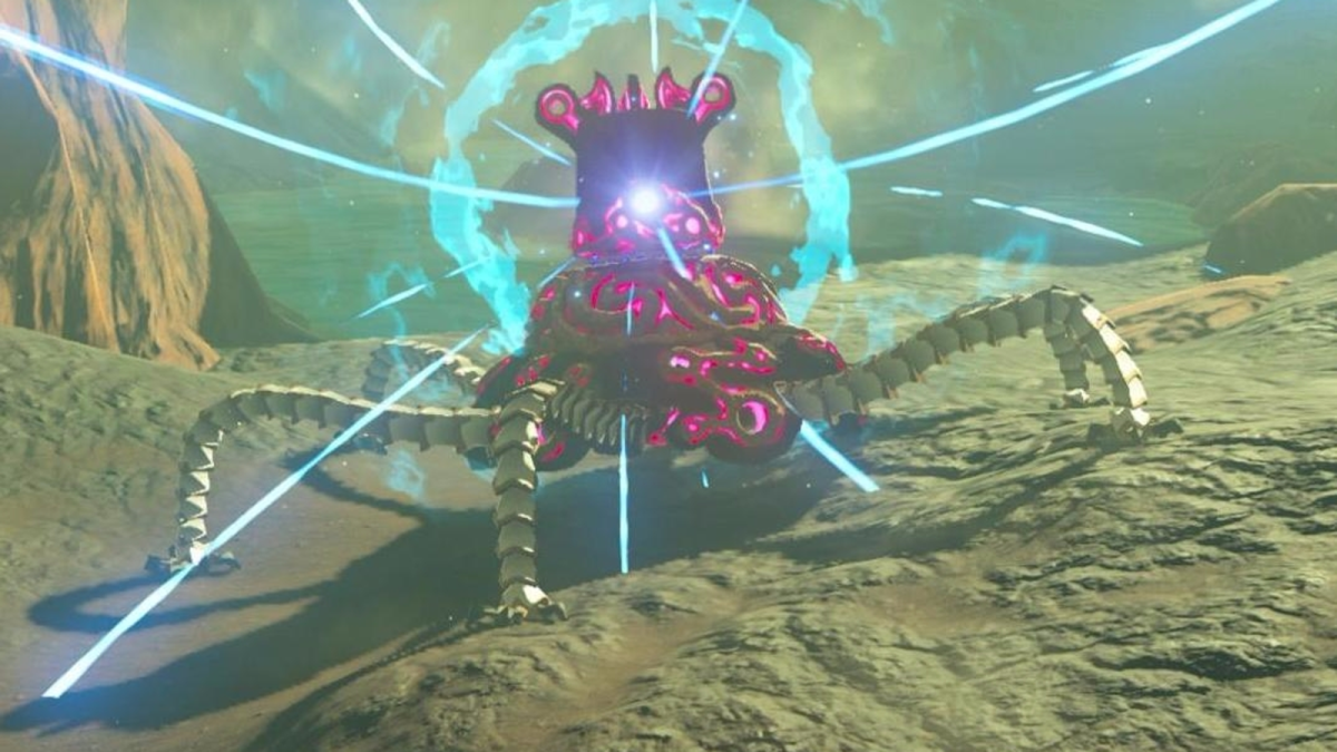 A Guardian firing a laser in Breath of the Wild.