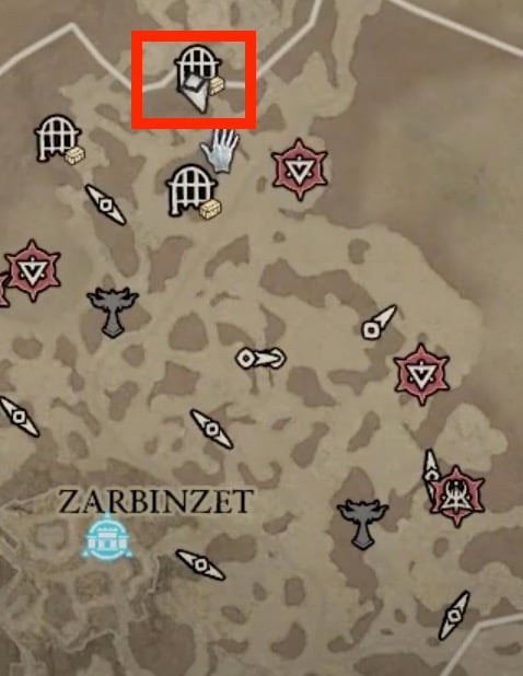 Bastion of Faith located north of Zarbinzet waypoint.